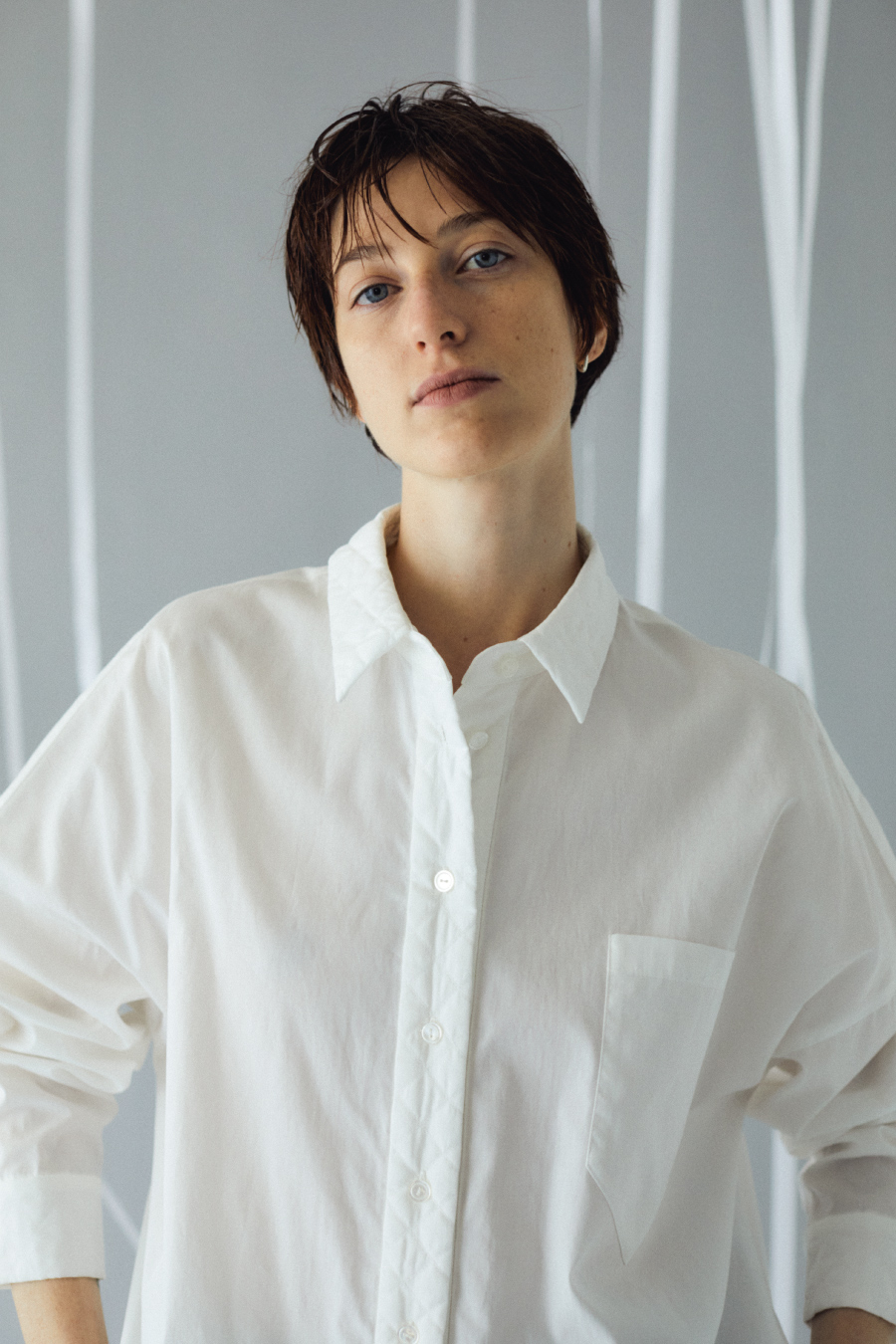 リムアーク⭐︎Collarless piping SH RIM.ARK | Garconne SH (SHIRTS & BLOUSES ) |RIM.ARK ONLINE STORE