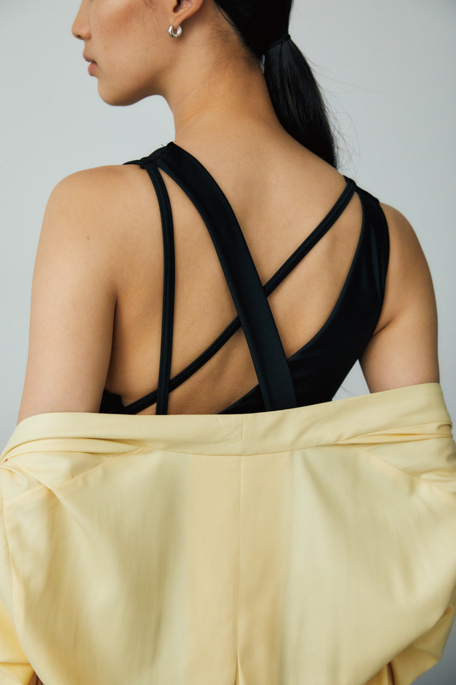 【RIM.ARK】【撥水】バッグドレープハーフスリーブドレス　ドライタッチ　36 RIM.ARK（リムアーク）の「Curve gather sleeve OP（ドレス