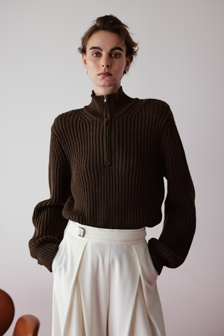 RIM.ARK | Hook slim knit tops (KNITWEAR ) |RIM.ARK ONLINE STORE