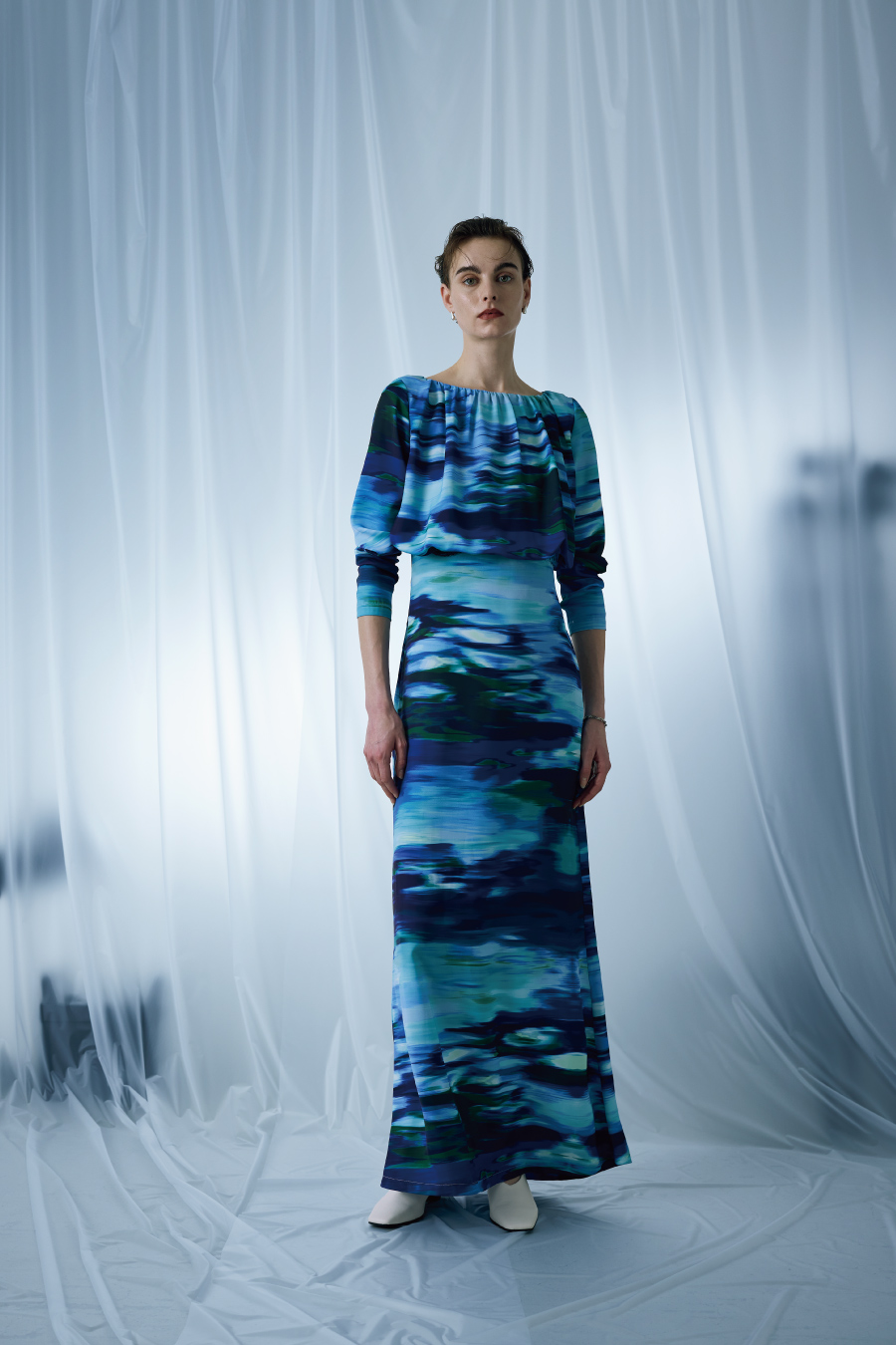 ワンピース RIM.ARK Water lilies art printed dress RIM.ARK（リムアーク）公式ブランド・通販サイト