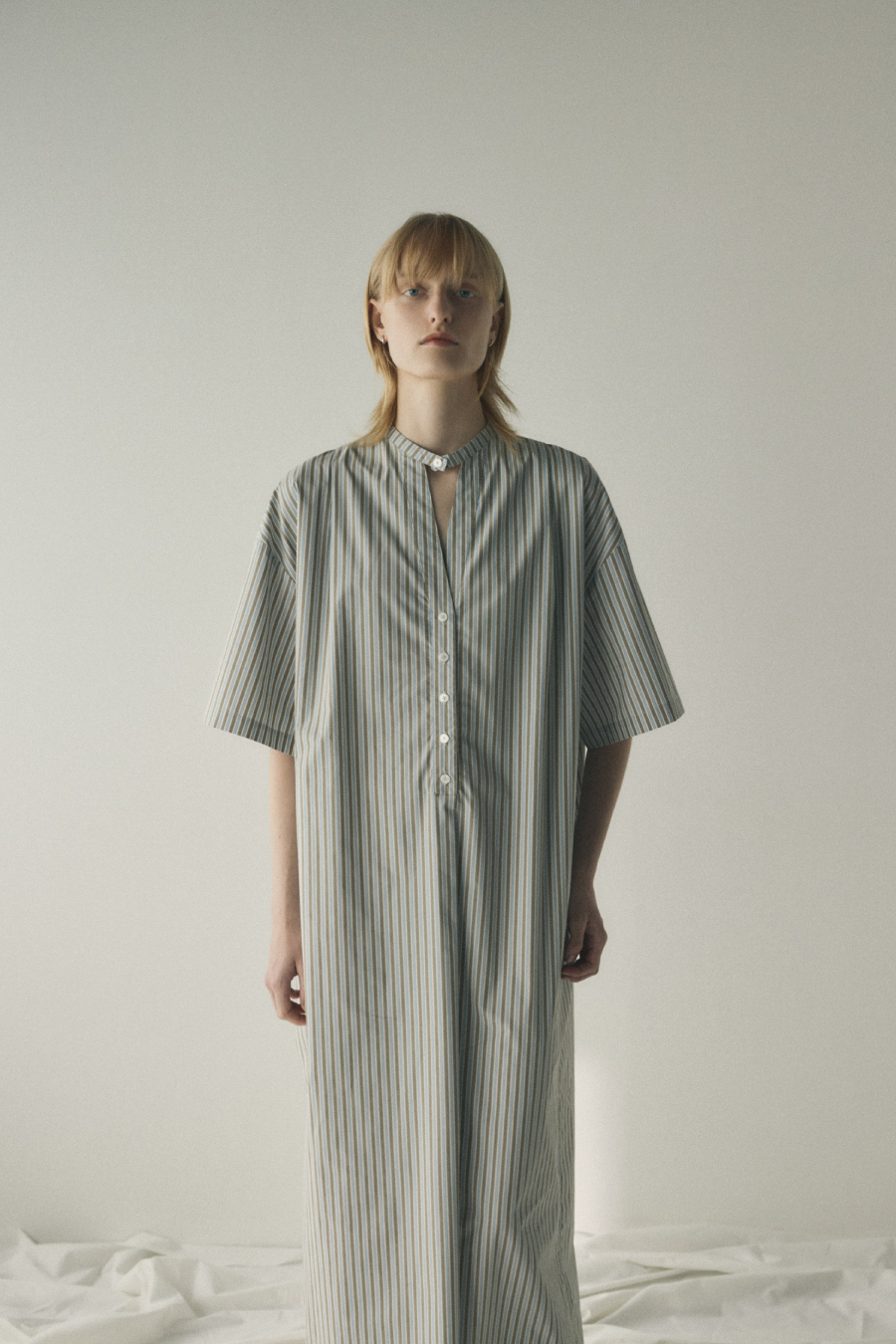 rim ark リラックスルーズTシャツ RIM.ARK(リムアーク)｜Oversize woven L/S T-SH/Tシャツ/ホワイト の