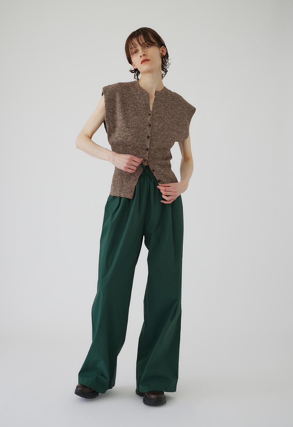 RIM.ARK / スタンドカラーポンチョ ブラック RIM.ARK - 【ほぼ未使用】RIM.ARK Cashmere blend poncho CTの